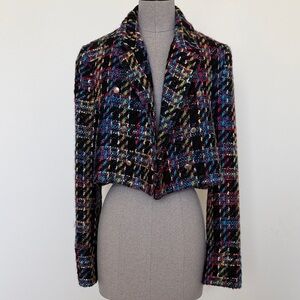 Zara Women's Multicolor Tweed Jacket